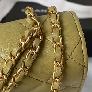 Chanel AP3424 Woc Mini Flap Bag Lambskin Lemon Yellow - Default Title - View 5