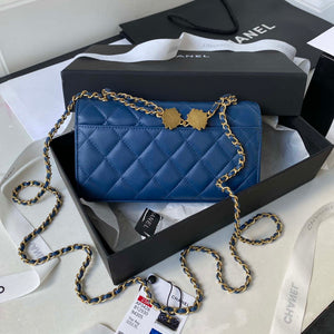 Chanel AP3426 Woc Mini Flap Bag Lambskin 17cm Blue - Default Title - View 2