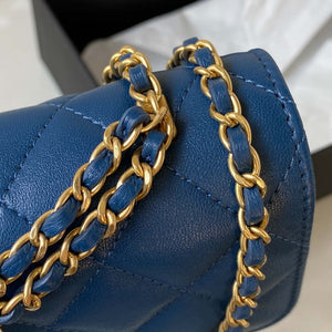 Chanel AP3426 Woc Mini Flap Bag Lambskin 17cm Blue - Default Title - View 5