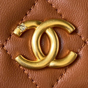 Chanel AP3426 Woc Mini Flap Bag Lambskin 17cm Brown - Default Title - View 3