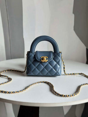 Chanel AP3435 Shiny Aged calfskin & gold-tone metal Navy Blue - Default Title - View 2