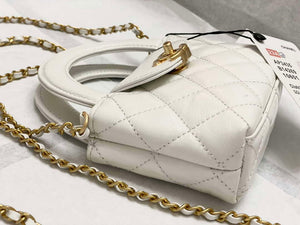 Chanel AP3435 Shiny aged calfskin & gold-tone metal White - Default Title - View 4