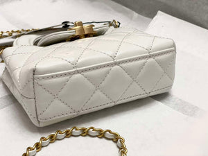 Chanel AP3435 Shiny aged calfskin & gold-tone metal White - Default Title - View 5