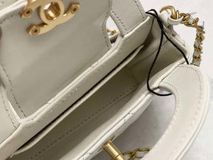 Chanel AP3435 Shiny aged calfskin & gold-tone metal White - Default Title - View 7