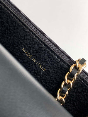 Chanel AP3504 Woc Wallet On Chain lambskin Imitation Pearls Strass & Gold Black - Default Title - View 9