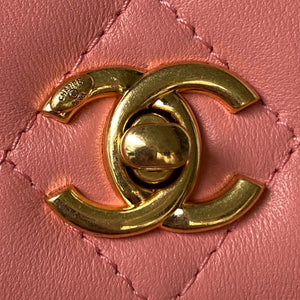 Chanel AP3504 Woc Wallet On Chain lambskin Imitation Pearls Strass & Gold Pink - Default Title - View 3