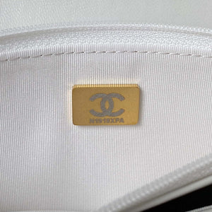Chanel AP3504 Woc Wallet On Chain lambskin Imitation Pearls Strass & Gold white - Default Title - View 12