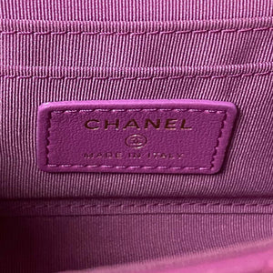 Chanel AP3513 Woc Clutch With Chain lambskin Imitation Pearls Enamel & Gold Purple - Default Title - View 9