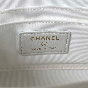 Chanel AP3513 Woc Clutch With Chain lambskin Imitation Pearls Enamel & Gold White - Default Title - View 8