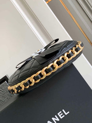 Chanel AP3583 Pouch Mixed Fibers 22CM Calfskin & Gold-Tone Metal Black - Default Title - View 5