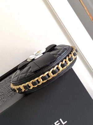 Chanel AP3584 Pouch Mixed Fibers Calfskin & Gold-Tone Metal Black - Default Title - View 4