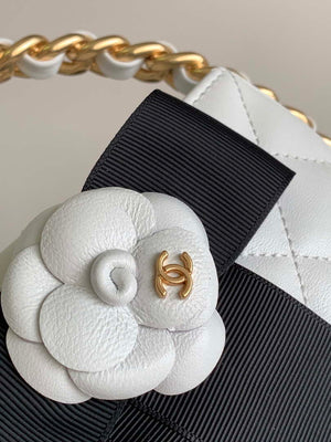Chanel AP3584 Pouch Mixed Fibers Calfskin & Gold-Tone Metal White - Default Title - View 5