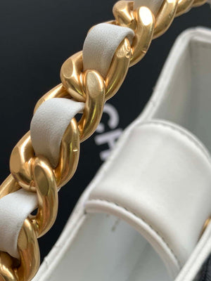 Chanel AP3584 Pouch Mixed Fibers Calfskin & Gold-Tone Metal White - Default Title - View 6