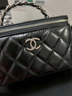 Chanel AP3593 Shiny Crumpled Calfskin Strass & Ruthenium-Finish Metal Black - Default Title - View 8