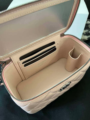 Chanel AP3593 Shiny Crumpled Calfskin Strass & Ruthenium-Finish Metal Pink - Default Title - View 6