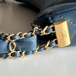 Chanel AP3647 23K Small Hobo Bag Lambskin Gold Metal Navy Blue - Default Title - View 6