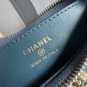 Chanel AP3647 23K Small Hobo Bag Lambskin Gold Metal Navy Blue - Default Title - View 8
