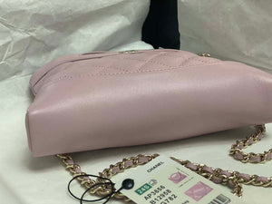 Chanel AP3656 Small Shopping Bag Shiny Lambskin & Gold-Tone Metal Light Pink - Default Title - View 5
