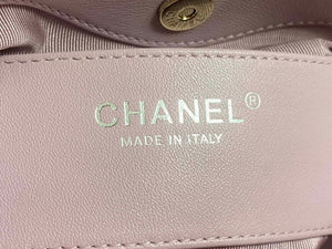Chanel AP3656 Small Shopping Bag Shiny Lambskin & Gold-Tone Metal Light Pink - Default Title - View 9