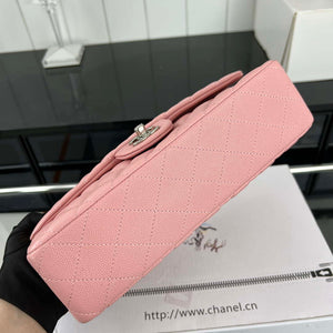 Chanel A01112 Flap Classic 11.12 Handbag Grained Calfskin & Silver-Tone Metal Pink - Default Title - View 4