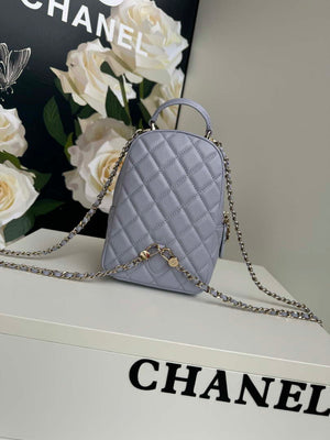 Chanel Ap3753 CLASSIC MINI Backpack Calfskin Gray Purple - Default Title - View 2
