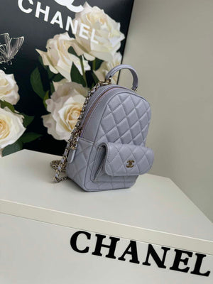 Chanel Ap3753 CLASSIC MINI Backpack Calfskin Gray Purple - Default Title - View 3