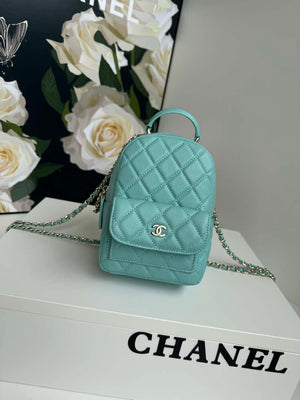 Chanel Ap3753 CLASSIC MINI Backpack Calfskin Lake Blue - Default Title - View 1