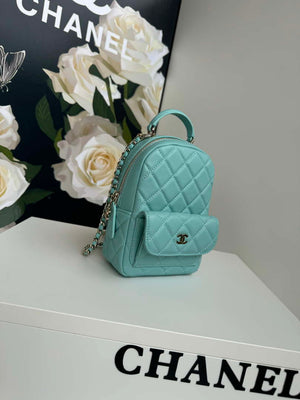 Chanel Ap3753 CLASSIC MINI Backpack Calfskin Lake Blue - Default Title - View 3