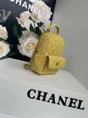 Chanel Ap3753 CLASSIC MINI Backpack Calfskin Yellow - Default Title - View 3