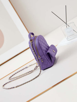 Chanel Ap3753 CLASSIC MINI Backpack Calfskin Purple - Default Title - View 3