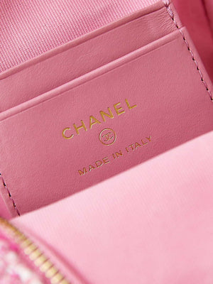 Chanel Ap3753 CLASSIC MINI Backpack Tweed & Gold-Tone Metal Light Pink - Default Title - View 8