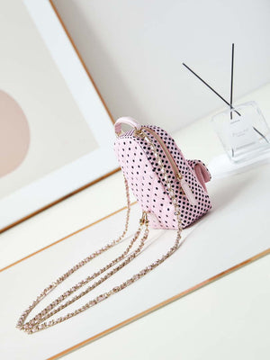 Chanel Ap3753 CLASSIC MINI Backpack Tweed & Gold-Tone Metal Pink & Black - Default Title - View 4