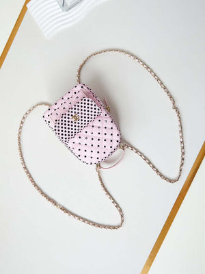Chanel Ap3753 CLASSIC MINI Backpack Tweed & Gold-Tone Metal Pink & Black - Default Title - View 7