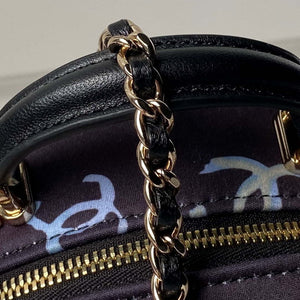 Chanel Ap3753 CLASSIC MINI Printed Fabric & Gold Metal Black & Multicolour - Default Title - View 4