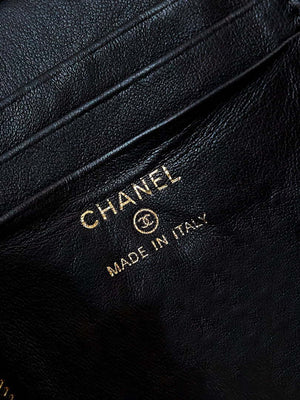 Chanel AP3784 Clutch With Chain Lambskin Vanity Box bag with Enamel buckle AP3231 Black - Default Title - View 9