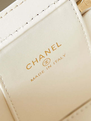 Chanel AP3805 Mini Clutch Lambskin Vanity Box bag With Pearl handle White - Default Title - View 9