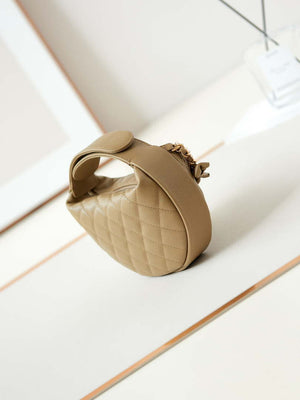 Chanel AP3943 Pouch Grained Shiny Calfskin & Gold-Tone Metal Apricot - Default Title - View 4