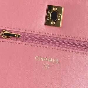 Chanel AP4282 19 Wallet On Chain Shiny Lambskin Imitation Pearls & Gold-Tone Metal Pink - Default Title - View 8