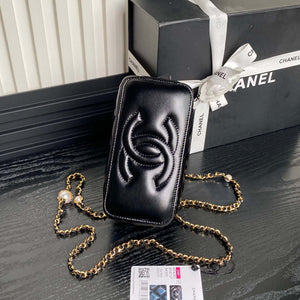 Chanel AP4285 Clutch Pearl with Chain Vanity Box bag Black - Default Title - View 7
