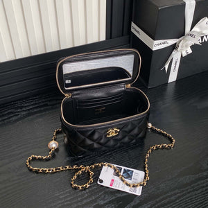 Chanel AP4285 Clutch Pearl with Chain Vanity Box bag Black - Default Title - View 8