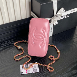 Chanel AP4285 Clutch Pearl with Chain Vanity Box bag Pink - Default Title - View 7