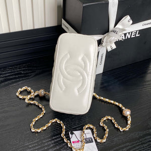Chanel AP4285 Clutch Pearl with Chain Vanity Box bag White - Default Title - View 6