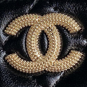 Chanel AP4301 Clutch Embossed Rhinestone with Chain Vanity Box bag Black - Default Title - View 3