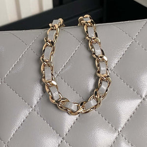 Chanel AP4301 Clutch Embossed Rhinestone with Chain Vanity Box bag Gray - Default Title - View 9