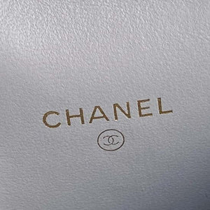 Chanel AP4302 Mini Clutch Embossed Rhinestone with Chain Vanity Box bag Gray - Default Title - View 9
