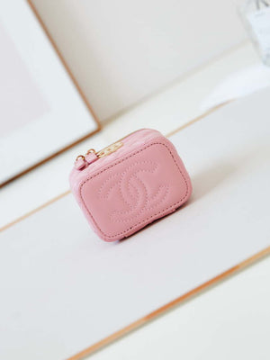Chanel AP4302 Mini Clutch Embossed Rhinestone with Chain Vanity Box bag Pink - Default Title - View 6