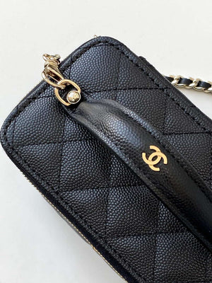 Chanel AP4404 Long Vanity with Chain Grained Calfskin & Gold-Tone Metal - Default Title - View 7