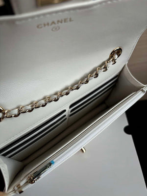 Chanel AP4511 Spring-Summer 2025 Pre-collection Wallet On Chain White & Black - Default Title - View 7