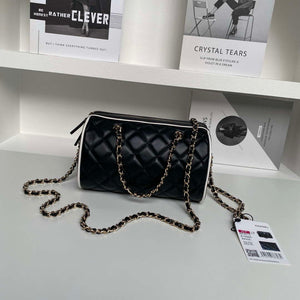 Chanel Ap4515 Clutch With Chain in Lambskin gold Black & White - Default Title - View 2