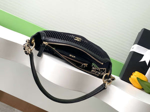Chanel AP4573 25S Clutch With Chain Mesh Shiny Lambskin & Gold-Tone Metal Black - Default Title - View 8
